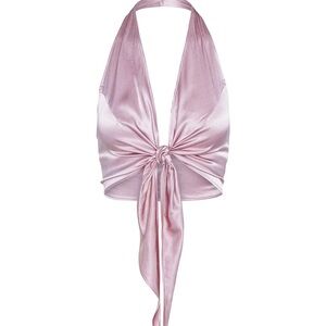 Rezek Studios Donna Halter & Baby Short Set in Lilac Size M